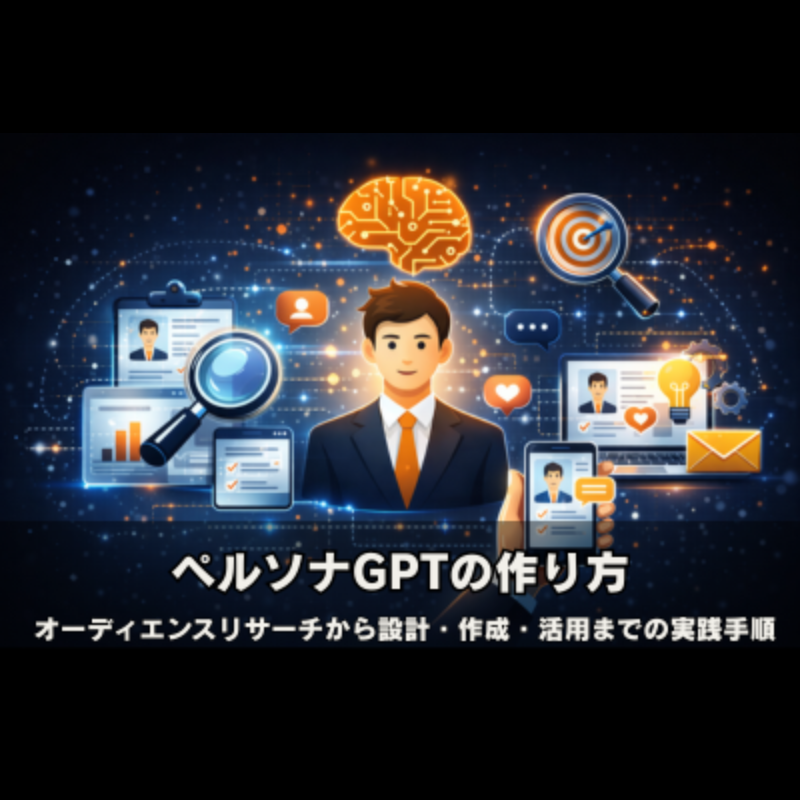 ペルソナGPTの作り方。 オーディエンスリサーチから設計・作成・活用までの実践手順